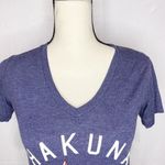 Disney  Lion King Hakuna Matata Blue V-Neck T Shirt Size Small Photo 2