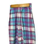 Nell Flowers Vintage Plaid Skirt Button Front Cotton Purple Blue Pink White Sz 6 Photo 5