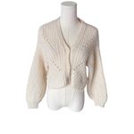 Cuyana - Alpaca Wool Cropped Cardigan Ivory Made in Italy Sz Xs Photo 1