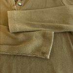 Bit & Bridle  Fitted Ribbed Henley Long Sleeve TShirt Green Size Medium Photo 6