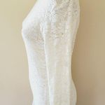 Fenn Wright Manson ivory sheer lace long sleeve blouse size medium Photo 4