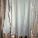 Gap  Maternity White Puff Shoulder Henley Long Sleeve Tee Shirt Size Large Photo 11