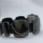 Womens 29mm Quartz analog watch black tone dial bracelet size 7” runs Photo 4