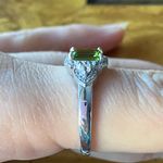Natural Peridot Sterling Silver Ring Size 8.75 Photo 2