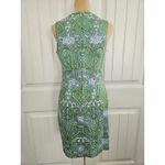 London Times Sheath Dress Paisley Beaded Horseshoe neck sleeveless Cotton sz 8 Photo 5