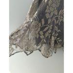 Jessica Howard Y2K Lace Midi Dress Sz 6 Gray Gold Metallic Whimsigoth Fairy Grunge Babydoll * Photo 6