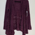 Covington | Petite Burgundy Waterfall Front Cardigan | LP Photo 0