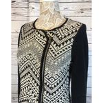 Lucky Brand Moto Aztec jacket / sweater black & white size large Photo 2