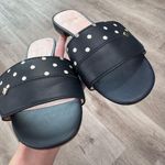 Kate Spade Polka Dot Navy Blue Slides Sandals Shoes Velcro 7 Photo 1