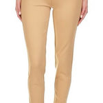 Michael Kors  Women's Petite Leggings Brown Size 4 Zipper Pocket‎ Casual​ Photo 0