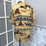 ESCADA VTG Vintage Margaretha Ley Silk Safari Animal Button Blouse 6 Photo 1