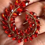 Betsey Johnson red rhinestone swirl post earrings Photo 4