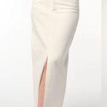 BLANK NYC NWT Denim Maxi Slit Skirt Sz 27 Ecru Off White Photo 0