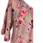 Siren Lily VTG Y2K  Pink Floral Blouse with Lace Sleeves L Photo 3