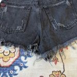 Urban Outfitters  BDG Black High Rise Denim Shorts Raw Fringe Hem W27 Photo 3