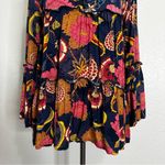 Jaase Anthropologie Boho Floral Print Flowy Hippie Bell Sleeves Blouse, Size XS Photo 3