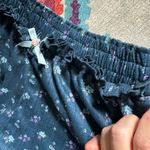 For Love & Lemons  Lola Pointelle Shorts Blue Floral xxs Photo 5