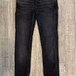 ZARA Womens Black Mid Rise Skinny Jean Metallic Beaded Hem Cuffed Ankle Sz 2 Photo 0