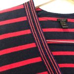 J.Crew Blue & Pink Metallic Striped Cardigan Photo 4