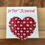 Betsey Johnson NWT  Pearl Rhinestone Red Heart Statement Adjustable stretch Ring Photo 0