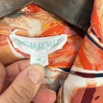 Cynthia Rowley  Blouse 2X Abstract Swirl Print Button Front Boho Artistic Retro Photo 1