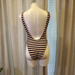 Aerie striped one piece long swimsuit sz M Photo 9