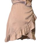 Honey Punch Forever Off the Shoulder Satin Wrap Mini Dress Women’s S NWT Party Photo 3