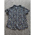 Laura Scott Laura‎ Scott Petite Floral button down short sleeve blouse size petite medium Photo 7