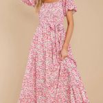 Red Dress Boutique Pink and Red Floral Maxi  Photo 0