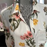 New York & Company White Floral Tunic Shirt Dress Size M Size M Photo 5