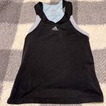 Adidas Workout Top wit Built in Bra Black/light blue Small or XS Photo 1
