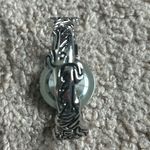 Geneva women’s flower pattern vintage silver‎ bracelet watch does not work Silver Photo 3