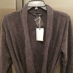 Barefoot Dreams 💕💕 CozyChic Drape Rib Cardigan Ultra Lite Carbon Gray M NWT Photo 8