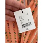 Gibson Latimer Gibson & Latimer Border Print Midi Dress Size Medium Tie Front Ruffle Orange New Photo 5