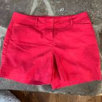 The Limited  Red Women's Chino Shorts cotton high waist 5” hem Photo 0