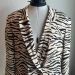 ZARA NWT Animal Print Satin Oversized Blazer Photo 10