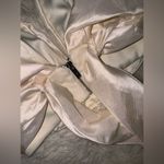 House Of CB NWOT  elisetta white satin plunge off shoulder bustier top sz S Photo 6