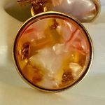 Pink and orange geometric drop earrings Photo 7