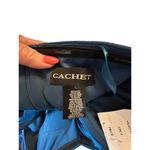 Cachet Blue Glitter Jeweled One Shoulder Dress Photo 10