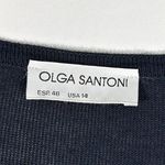 Olga Santini Butterfly Cardigan Sweater Blue Size L Photo 6