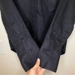 Everlane  The Popover Shirt Linen Long Sleeve Blouse Black Sz 4 Small Photo 7