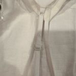 Olivaceous  Linen blend Button Down Tie Back
Mini Dress White Photo 5