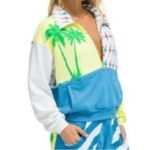 Aviator Nation Palm Tree Tropical Quarter Zip Sweatshirt NWT RARE oversized Photo 7