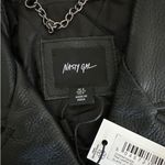 Nasty Gal - Real Leather Boyfriend Biker Jacket in Black Photo 2