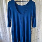 Ava Sky Custom Minnie Mouse Disney Stretch Tunic Quarter Sleeves Pockets Dress M Blue Size M Photo 5