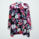 Chico's  Womens‎ Floral Button Down Blouse Size S Shark Bite 3/4 Sleeve Whimsigoth Photo 6