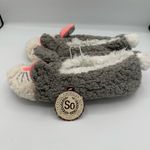 SO  Gray and White Bunny Slippers, Size Medium NWT Photo 1