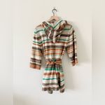 Billabong  Hooded 3/4 Sleeve Cardigan in Multicolor Striped Knit Size L Photo 2