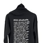 Mess in a Bottle Hoodie Sweatshirt Dress Size L Back Graphic Empowering Black Size L Photo 2