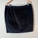 L.L.Bean Black Velvet Mini Skirt Women's Size 16 Cotton Spandex Photo 1